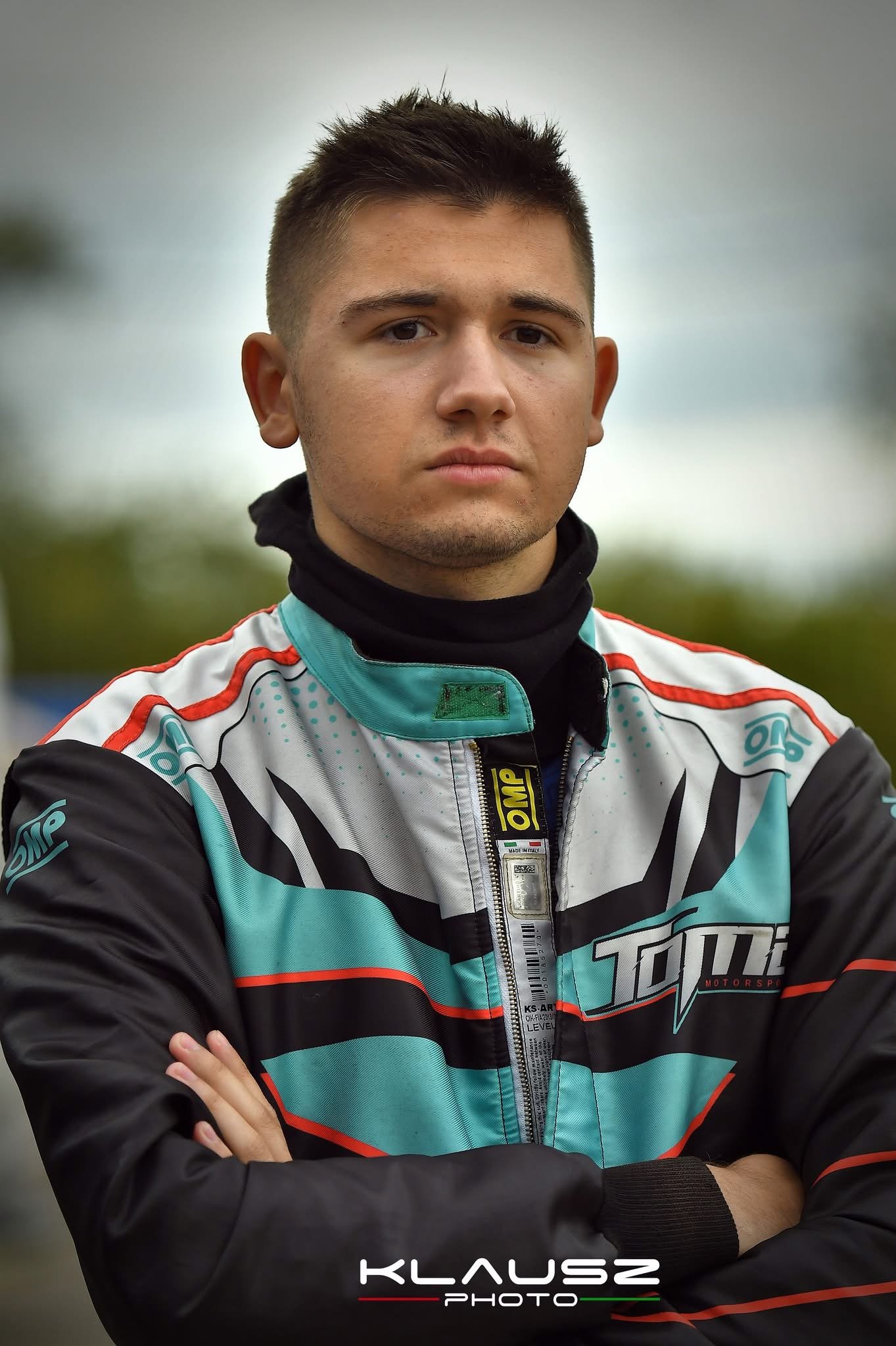 Benedek Vida in his racing suit